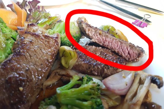 China Restaurant Mandarin - Enns - Steak-Anschnitt